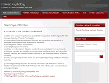 Tablet Screenshot of forensicpsychology.co.za